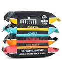 The Nobleman Face & Body Cleansing Wipes - Charcoal Cooling Refreshing Wipes with Aloe Vera, Chamomile, Grapefruit & Vitamin C, Mens Body Wipes