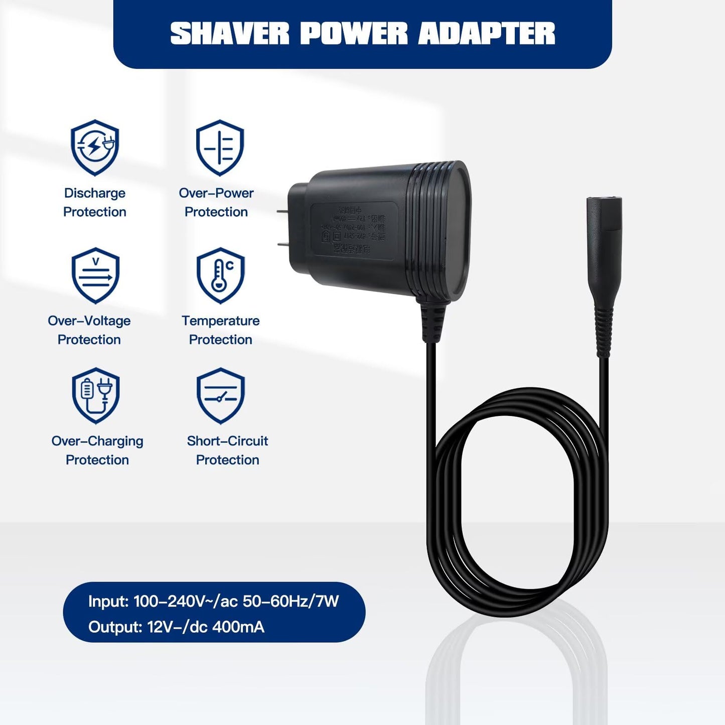 HaeKap New Electric Shaver Wall Charger Adapter Cord for Br*un 81719643 4925214 4925217 9030s 9040s 9050cc 9070cc 9075cc 9080cc 9090cc 9093s 9095cc Beauty and Personal Care HaeKap