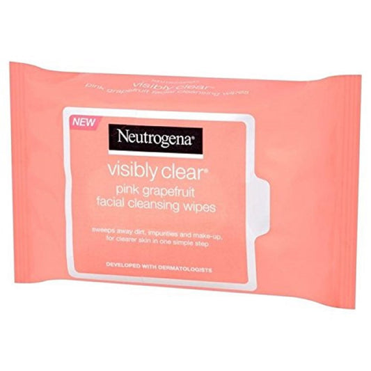 Neutrogena Oil Free Facial Cleansing Makeup Wipes, Disposable Acne Face Towelettes to Remove Dirt, Oil and Makeup for Acne Prone Skin, Pink
