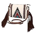 American Darling Women's Crossbody Bag Western Saddle Blanket Genuine Leather Handbag and Ladies Purse