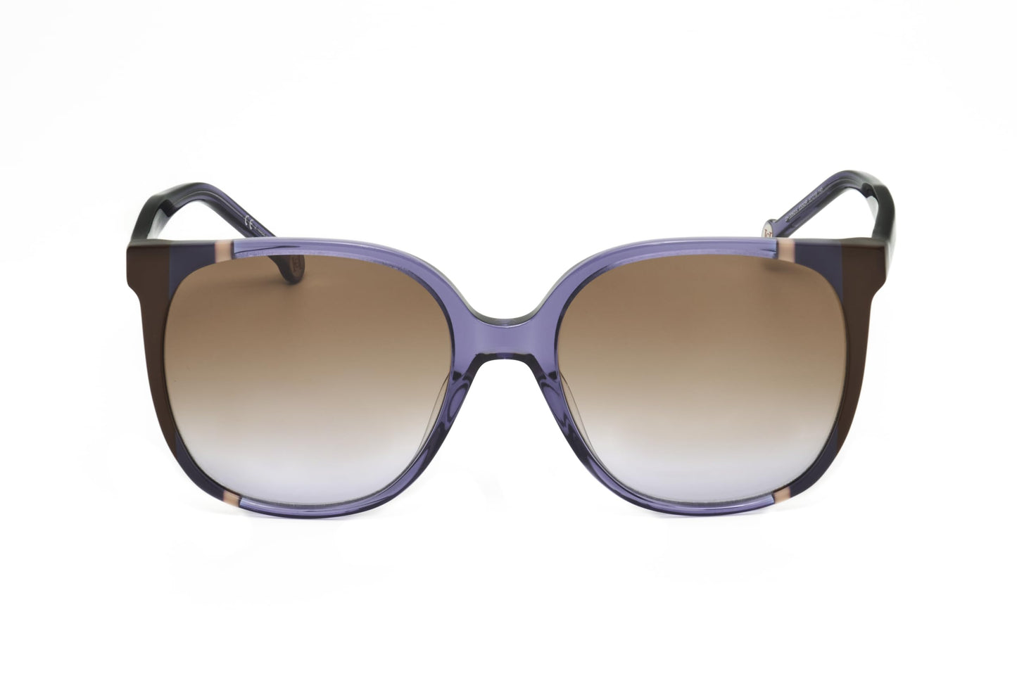 Carolina Herrera Brown Shaded Violet Square Ladies Sunglasses CH 0062/S 0E53/QR 57