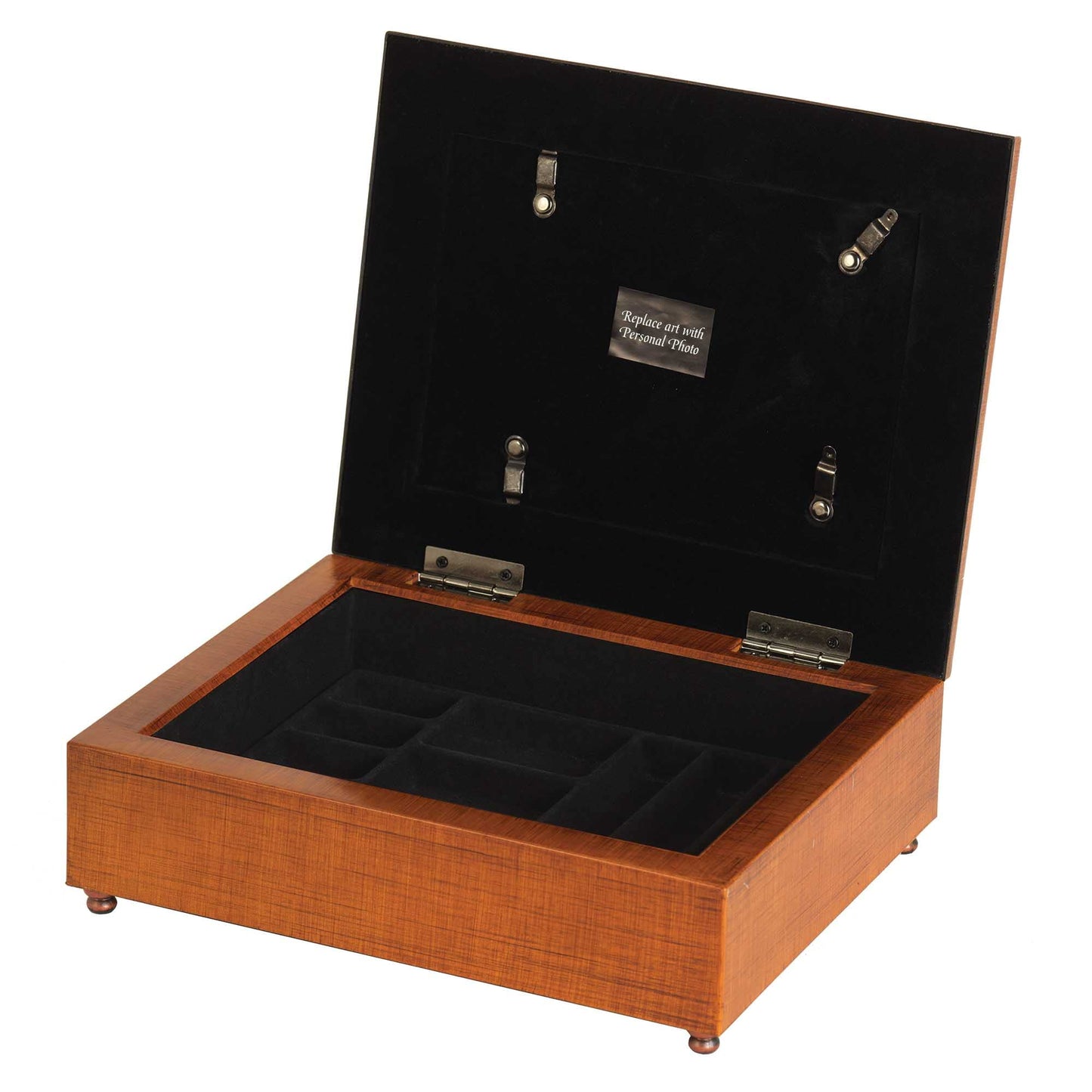 Dicksons Blessed Is Man Trusts Lord Walnut Finish Polymer Jewelry Box