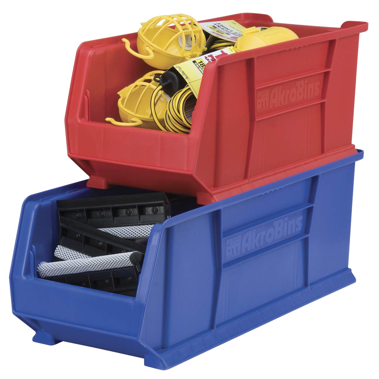 Akro-Mils 30292 Super-Size AkroBins Plastic Storage Bins, Space-Saving Stackable Bins for Garage, Classroom, Warehouse Organization, 30-Inch L x…