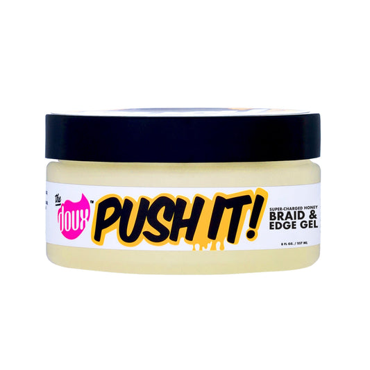 The Doux Push It! Braid & Edge Gel 8.0 Fl Oz (Pack of 1), Gold