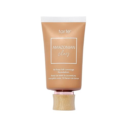 tarte Amazonian clay 16-hour Full Size coverage foundation - Matte Finish Foundation with Amazonian Clay & Vitamin E for Hydration & Smooth Looking