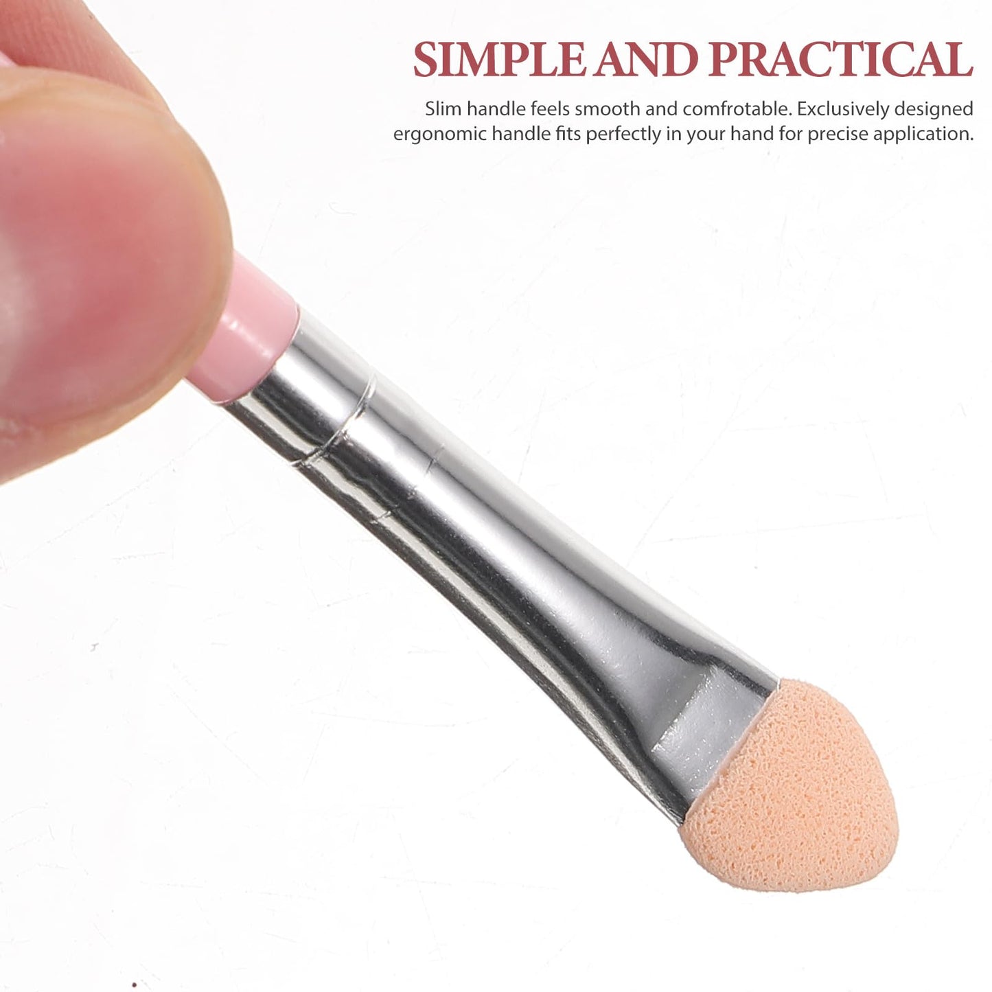 Lurrose 6 Pcs Eyeshadow Applicator Brushes Double-Sided Foam Tip Eye Makeup Brushes Set for Precise Eyeshadow Application and Blending