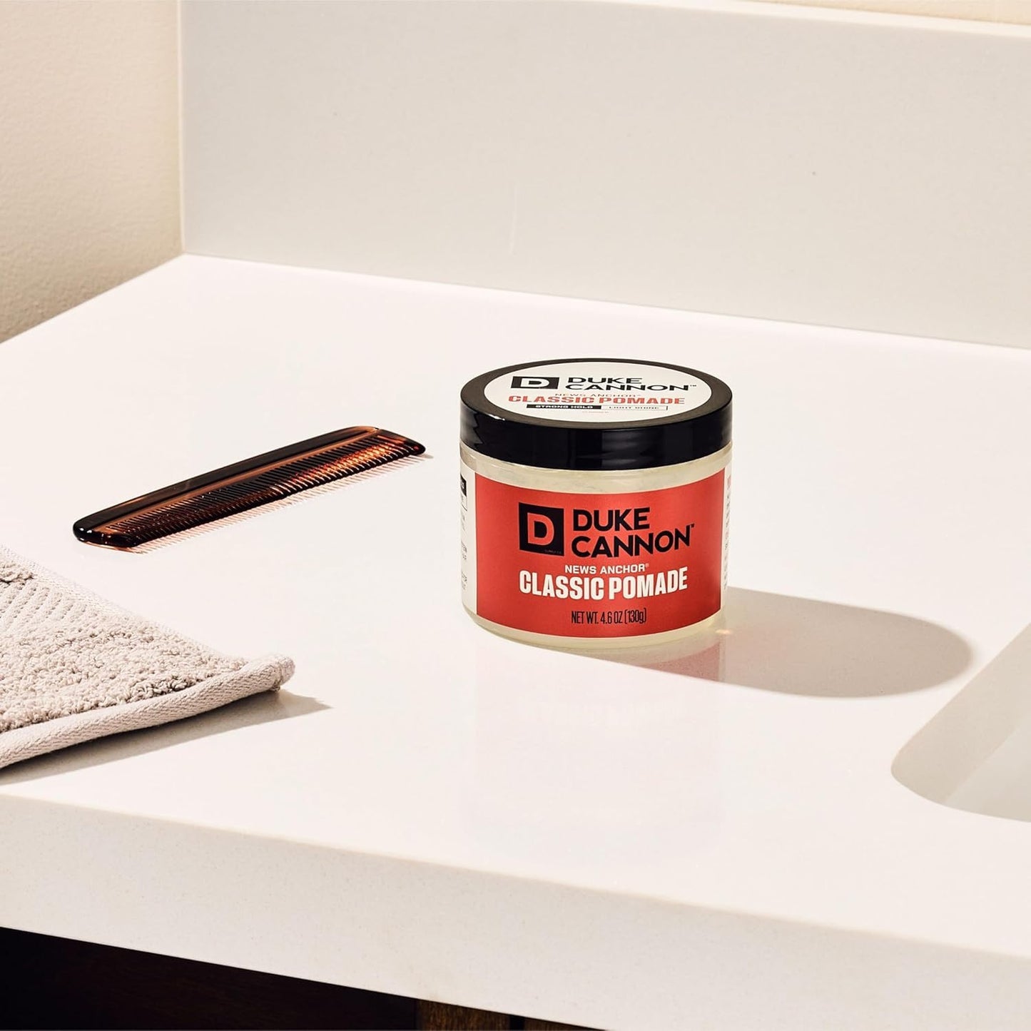 Duke Cannon Supply Co. Flexible - 4.6 oz - Strong Hold, No Shine, Water-Based for Easy Washout, Adds Texture & Volume for Shorter Hairstyles (News