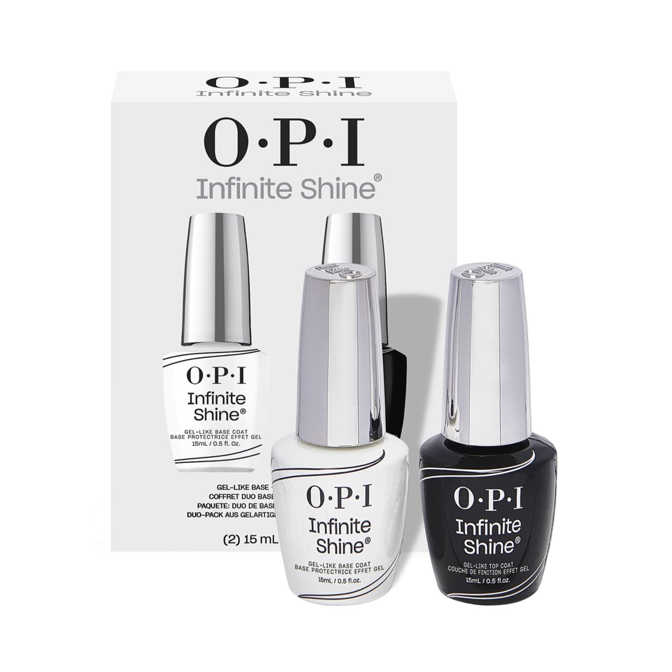 OPI Infinite Shine 2PC Base Coat Top Coat Duo Pack | Long Wear Nail Polish Value Set | Protects Nails & High Shine Gloss Beauty and Personal Care OPI Default Title
