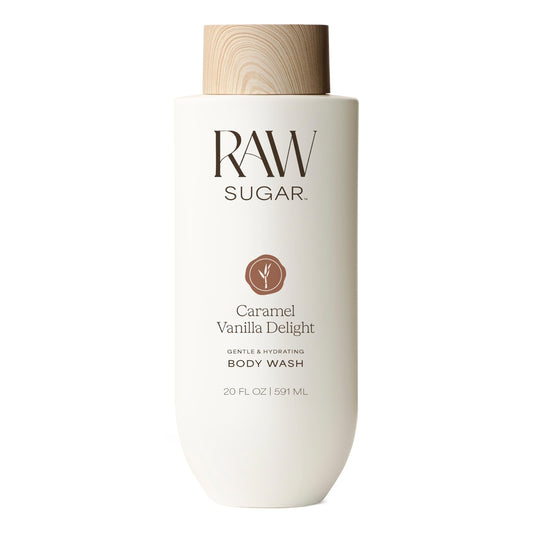 RAW SUGAR Caramel Vanilla Delight Gentle & Hydrating Body Wash, 20 Fl Oz (Pack of 1), Moisturizing & Indulgent Bath & Shower Gel, Vegan, Formulated Beauty and Personal Care RAW SUGAR Default Title