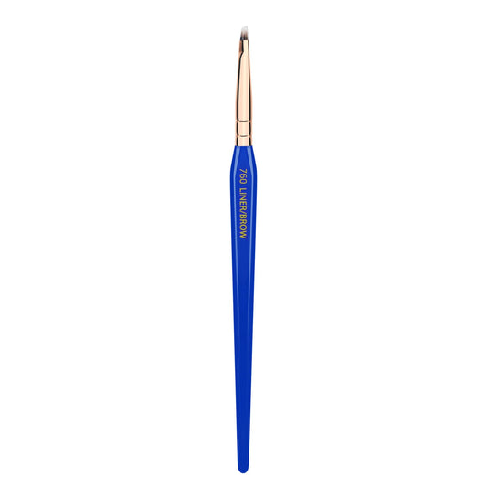 Bdellium Tools Professional Makeup Brush - Golden Triangle 760 Liner/Brow - With All Vegan and Soft Synthetic Fibers, For Eyes & Brows (Blue, 1pc)