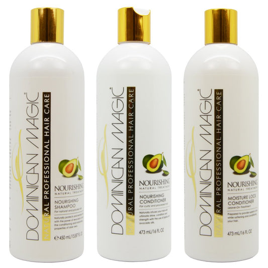 Dominican Magic Nourishing Shampoo & Conditioner & Moisture Lock Leave on "Set" Beauty & Personal Care DOMINICAN MAGIC