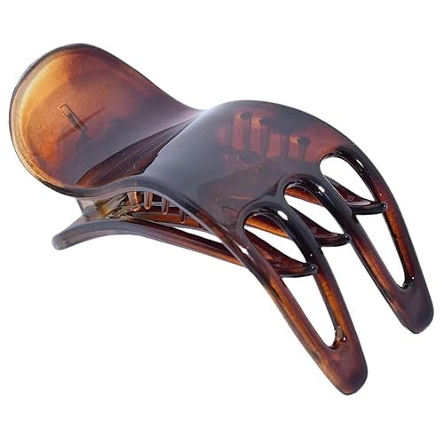 Parcelona French Simply Bear Paw Medium 3” Celluloid Non Slip Side Slide In Jaw Yoga for Fine Hair Fashion Durable Styling Women Hair Accessories Claw