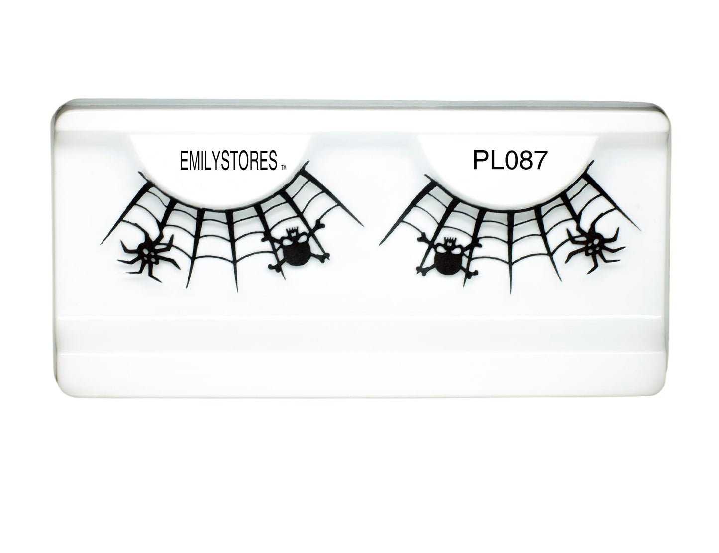 EMILYSTORES Dark-Skull Spider Web Eyelashes For Halloween Decals Costume Witch Ghost Dracula Vampire Masquerade Lashes 1 Pair