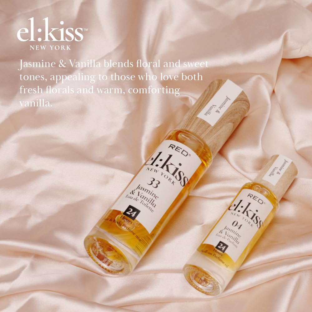 EL:KISS Hair Perfume & Body Mist, Jasmine & Vanilla Inspired by SDJ 68, Eau de Toilette 30mL (1.01 Fl Oz), Hydrating & Long-Lasting, Alcohol & Mineral Beauty & Personal Care EL:KISS