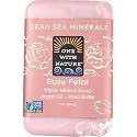 Pack of 6 x One With Nature Dead Sea Mineral Rose Petal Soap - 7 oz by One With Nature