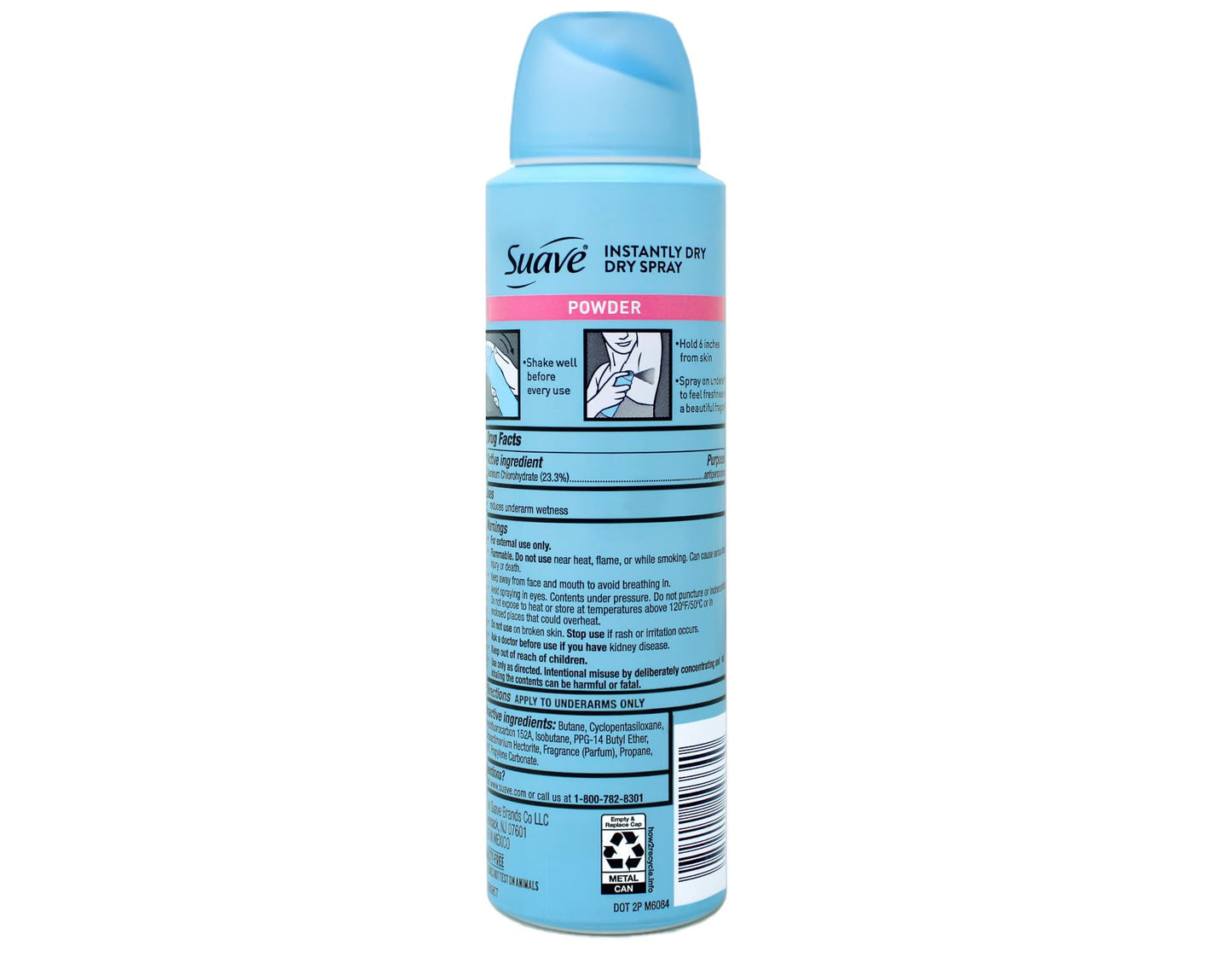Suave, Antiperspirant Dry Spray Powder, 3.8 Ounce