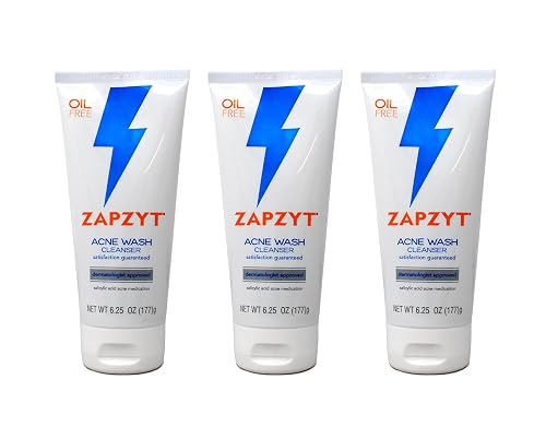 ZAPZYT Acne Wash with Salicylic Acid 6.25 oz (Pack of 3)