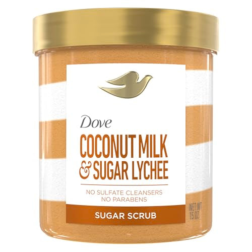 Dove Sugar Body Scrub Coconut & Lychee For Women For Exfoliated & Hydrated skin 15 oz Beauty & Personal Care Dove