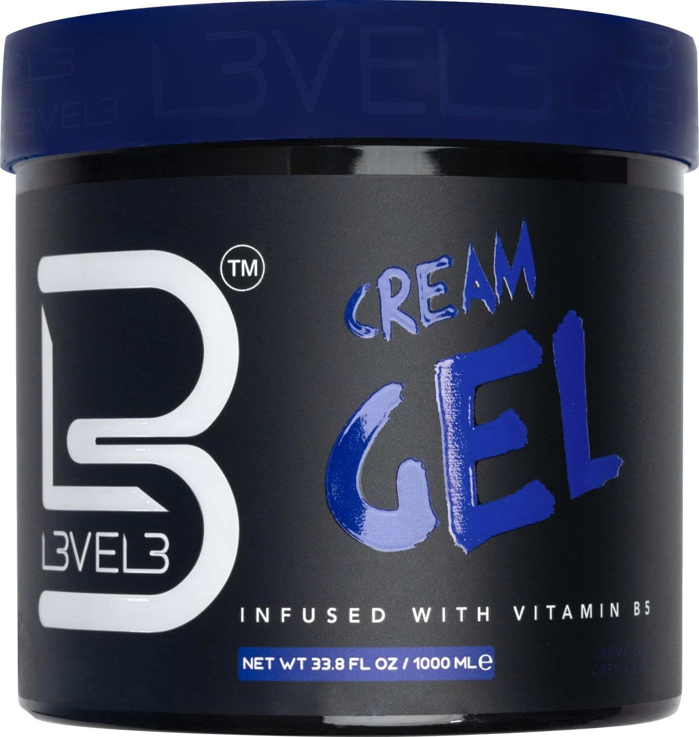 L3 Level 3 Cream Gel - Provides Volume and Medium Hold - With Vitamins to Nourish and Protect Hair Level Three Mens Hair Styling Cream (1000 ML