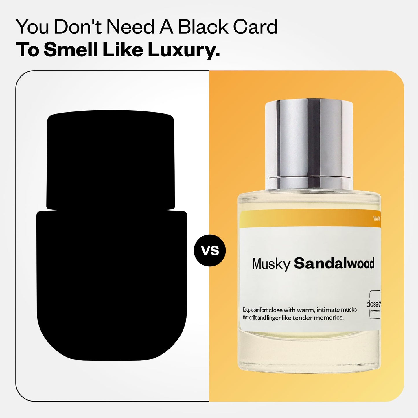 Dossier - Musky Sandalwood - Eau de Parfum - Inspired by Missing Person - Long-Lasting Fragrance - Unisex - 1.7 fl oz (50ml) Beauty & Personal Care Dossier