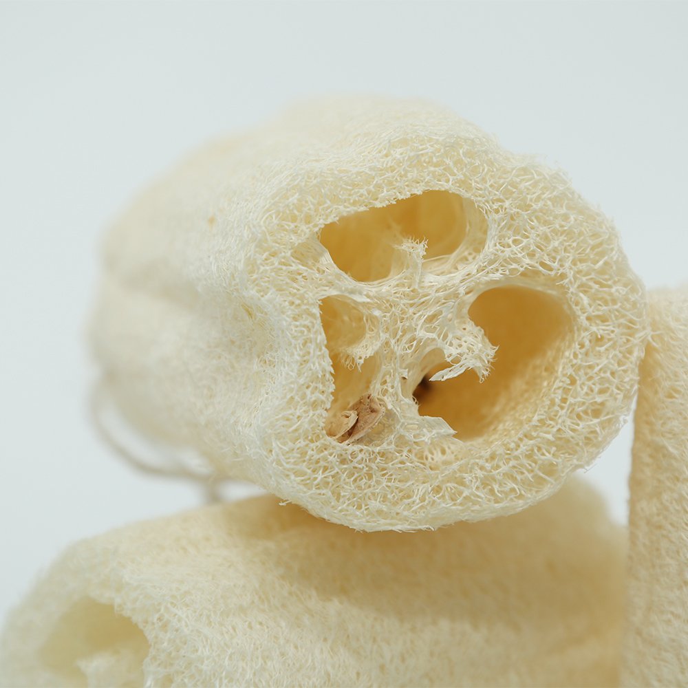 pisdoplop 4" Natural Loofah Exfoliating Body Sponge Scrubber, Plant-Based Organic Loofa Luffa for Men & Women Skin Care Bath Shower Cleaning Back