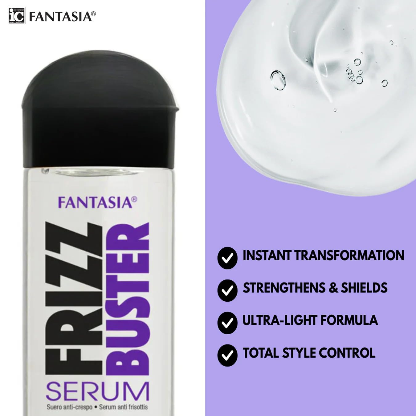 Fantasia Serum Frizz Buster 6 Ounce Bonus (177ml) (6 Pack)