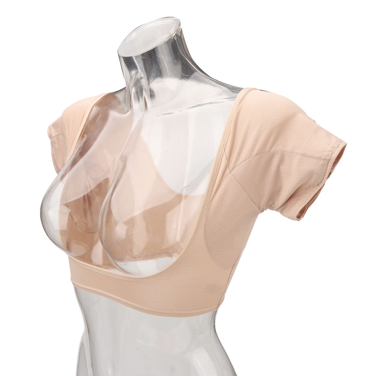 Underarm Sweat Vest Quick Dry Breathable Mesh Reusable Sweat Proof Washable Armpit for Women Girls Skin Color (XL) Beauty and Personal Care Dioche