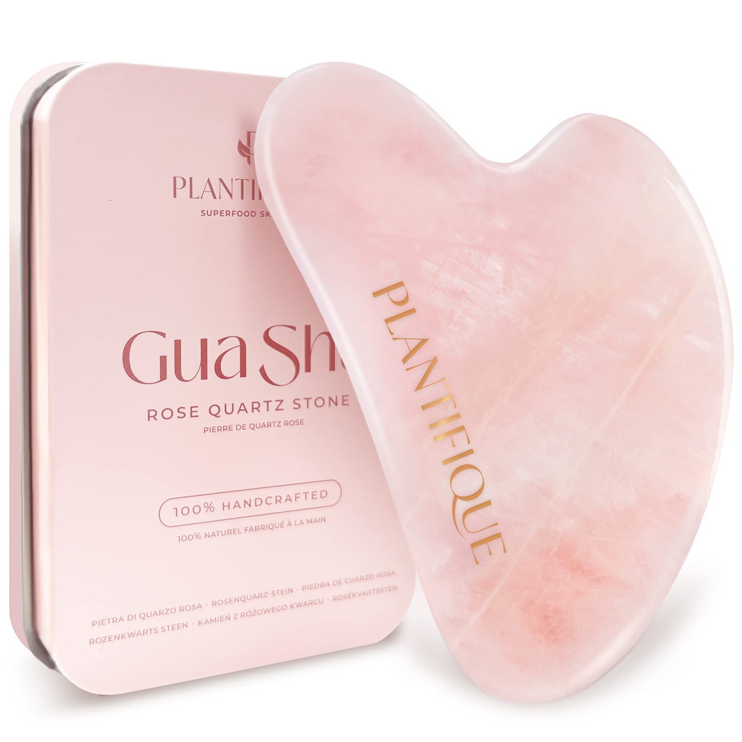 PLANTIFIQUE Rose Quartz Gua Sha Tool - Anti-Aging Face Massager & Jawline Shaper for Skincare Routine - Facial Massage & Skin Care Gift Beauty and Personal Care PLANTIFIQUE Default Title
