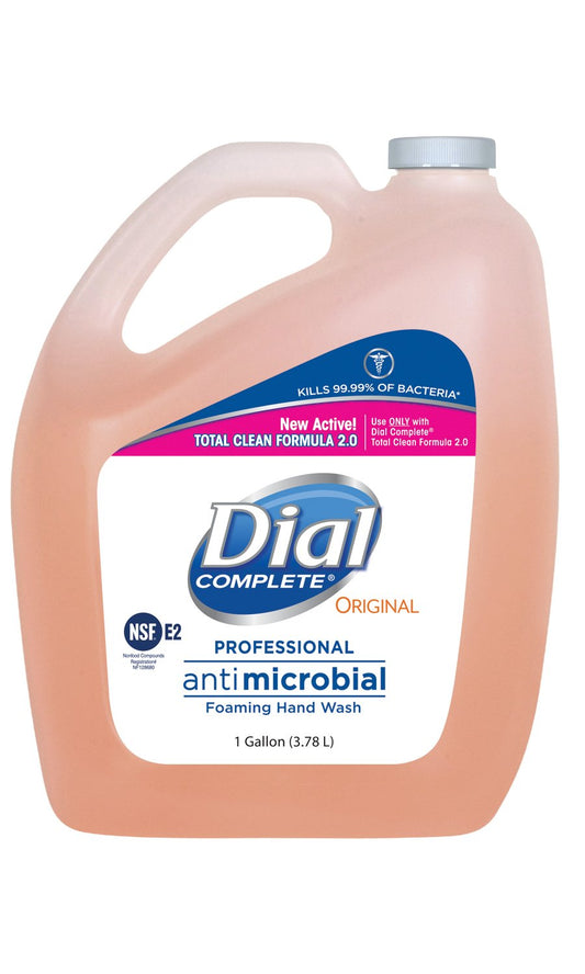 Dial Complete Original Antibacterial Foaming Hand Wash, 1 Gallon Bottle (Pack of 4)