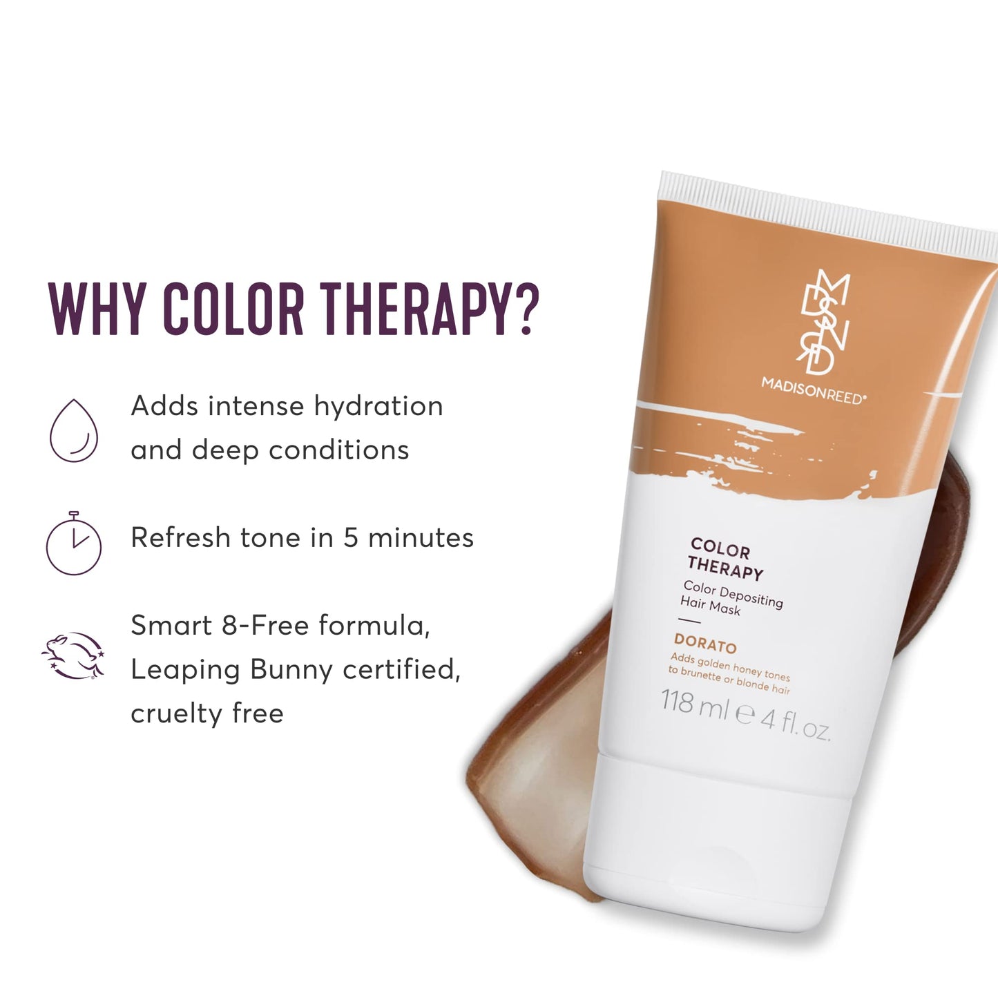 Madison Reed Color Therapy, Dorato, Color Depositing Hair Mask & Deep Conditioning Treatment, Intensely Hydrating, Refreshes Color & Tone, Keratin Beauty & Personal Care Madison Reed