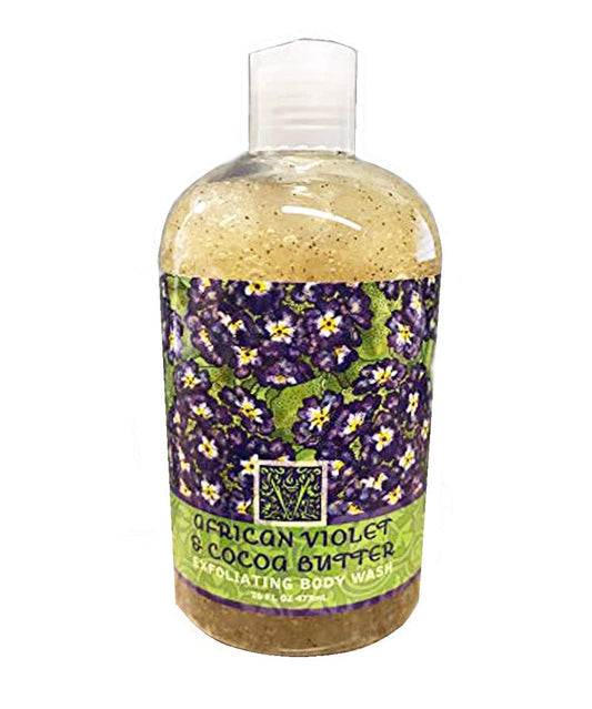 Birsppy Greenwich Bay Exfoliating Body Wash, Enriched with Shea Butter, Blended with Loofah and Apricot Seed 16 oz (African Violet) Beauty & Personal Care Greenwich Bay