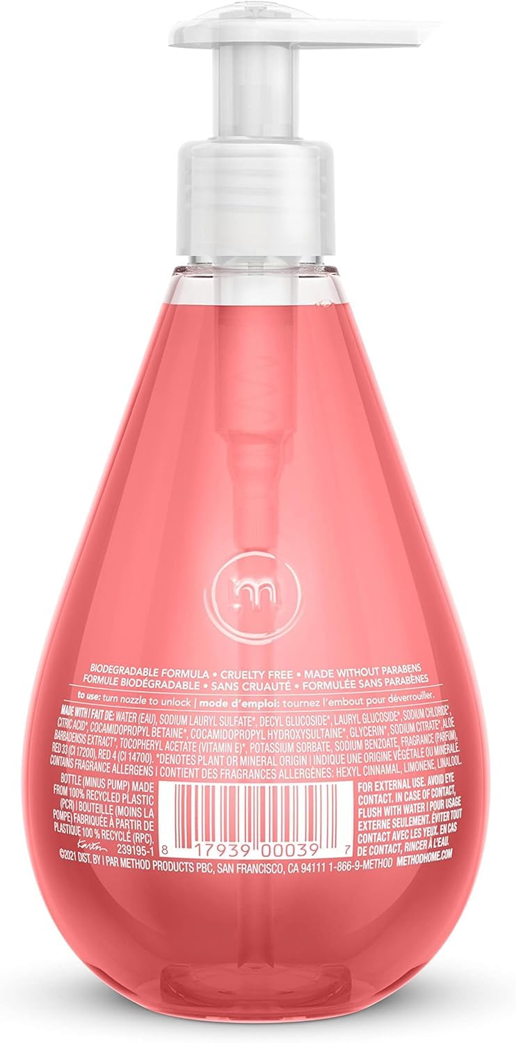 Method Gel Hand Soap, Pink Grapefruit, 12 oz. (Pack of 1) Beauty & Personal Care Method