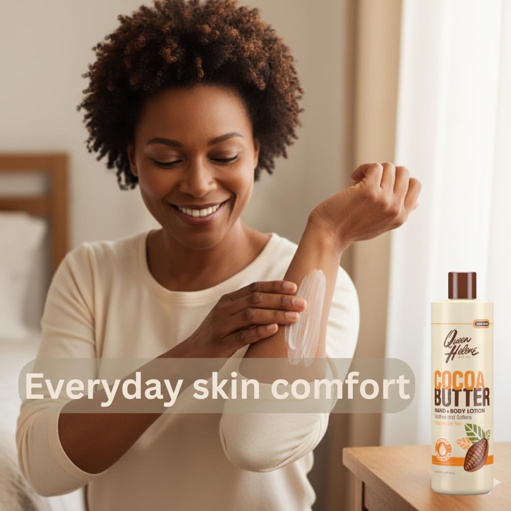 Queen Helene Cocoa Butter Hand & Body Lotion - Ultra Moisturizing Formula for Smooth Radiant Skin, 16 oz, Pack of 3