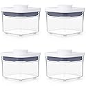 OXO Good Grips POP Container - Airtight Food Storage - 0.4 Qt Square (Set of 4) for Dried Herbs and More