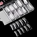 Beuniar Nail Extension Form Tips Clear 100pcs Poly Gel Acrylic Nails Mold Artificial Dual Forms System UV Gel DIY Polish Manicure Tool 100PCs/Case