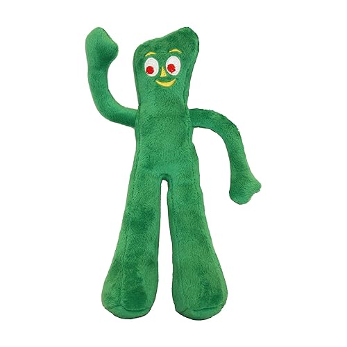 Multipet Gumby Dog Plush Toy - Squeaky Toy for All Dogs - Extra Soft Plush w/ Flexible Legs & Arms - Stuffed Animal for Cuddling & Playing - Cute Dog…
