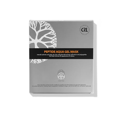 Clinical Resolution CRL Peptide Aqua Gel Mask 5 Pack Instant Hydration, Soothing & Cooling, Helps Comfort Skin After Professional Treatments, for a