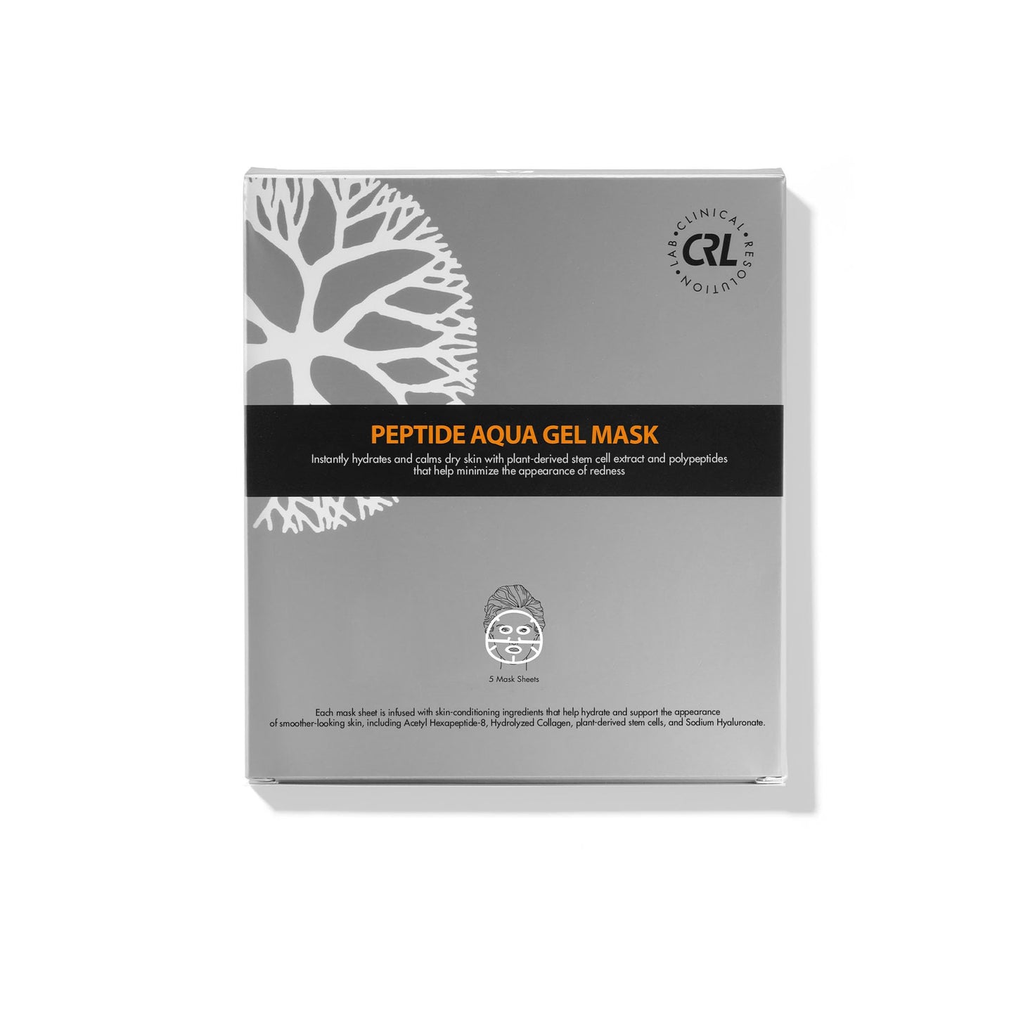 Clinical Resolution CRL Peptide Aqua Gel Mask 5 Pack Instant Hydration, Soothing & Cooling, Helps Comfort Skin After Professional Treatments, for a