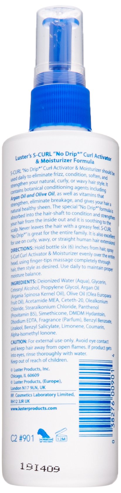 Luster's S-Curl No Drip Curl Activator Moisturizer 8 oz (Pack of 12)