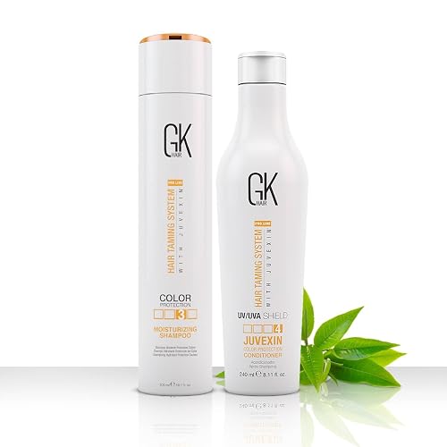 GK HAIR Color Protection Moisturizing Shampoo and Shield Conditioner Combo with no Sulfate and Paraben for Colour Treated Fizzy Oily Dry and Damaged