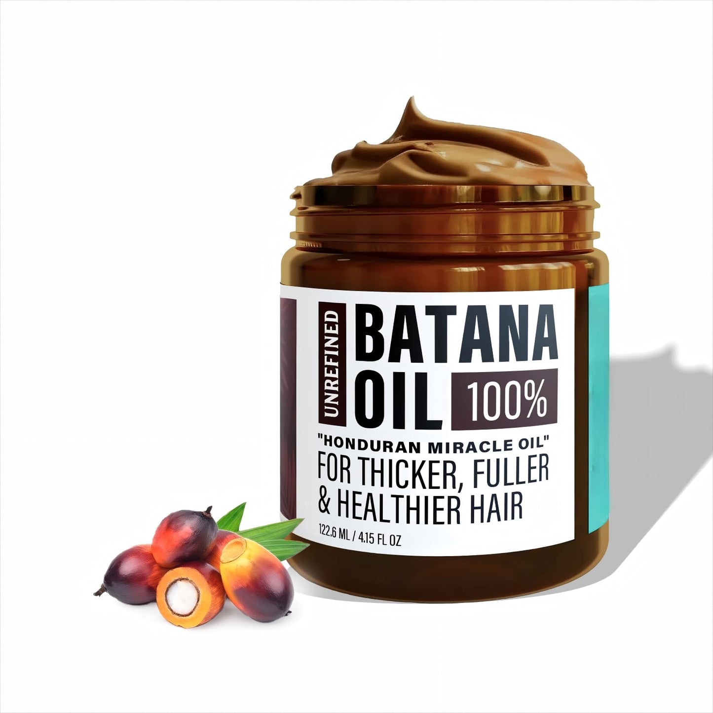 Batana Oil for Hair Growth, Natural Oil from Honduras, Batana Mask Batana Miracle Loss, Repairs Damaged, Leaves Smoother, Adds Shine (4.15 oz)