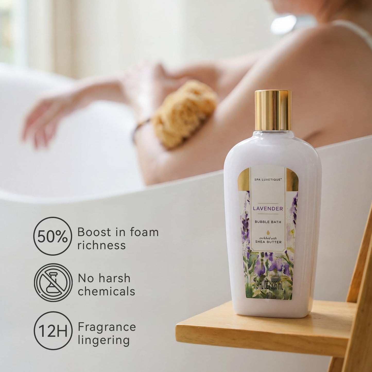 Spa Luxetique Gift Baskets for Women, Spa Gifts for Women - 10pcs Lavender Bath and Body Sets with Body Lotion, Bubble Bath, Relaxing Spa Sets