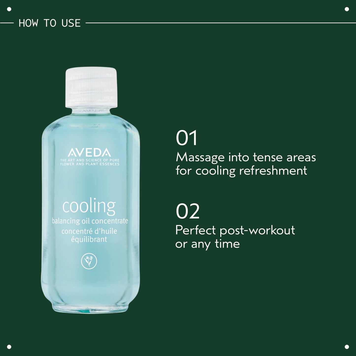 Aveda Cooling Balancing Oil Concentrate | Massage Into Sore, Achy Muscles | with Certified Organic Peppermint, Blue Chamomile | Naturally Derived*