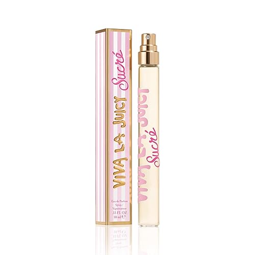 Juicy Couture Viva La Juicy Sucre? Eau De Parfum, Women's Mini Perfume with Notes of Peach, Orange Flower & Whipped Cream - Fruity & Sweet Perfume for Women, EDP Spray Travel Perfume, 0.33 fl. oz
