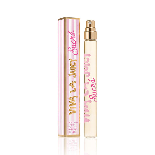 Juicy Couture Viva La Juicy Sucre? Eau De Parfum, Women's Mini Perfume with Notes of Peach, Orange Flower & Whipped Cream - Fruity & Sweet Perfume for Women, EDP Spray Travel Perfume, 0.33 fl. oz