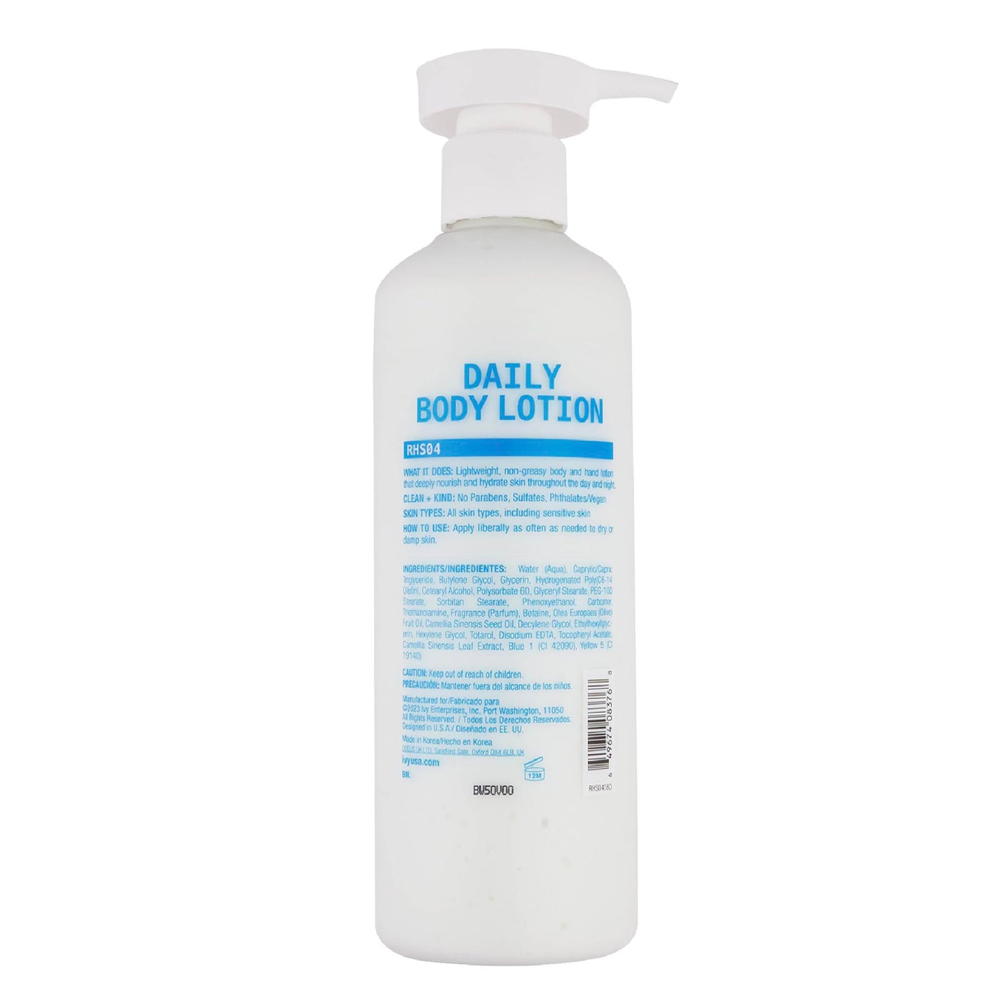 Ruby Kisses Daily Body & Hand Lotion, Lightweight & Non-Greasy, Suitable for Sensitive, All Skin Types, Deeply Nourish & Hydrate Skin All Day, Fast