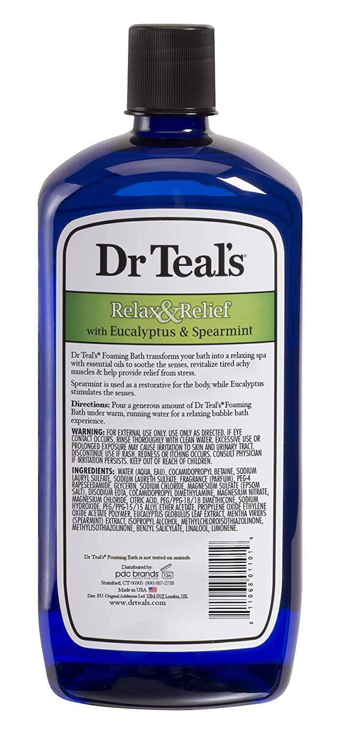 Dr Teal's Foaming Bath Variety Gift Set (2 Pack, 34oz Ea.) - Relax & Relief Eucalyptus & Spearmint, Melatonin Sleep Bath - Essential Oils Blended Beauty and Personal Care Dr Teal's
