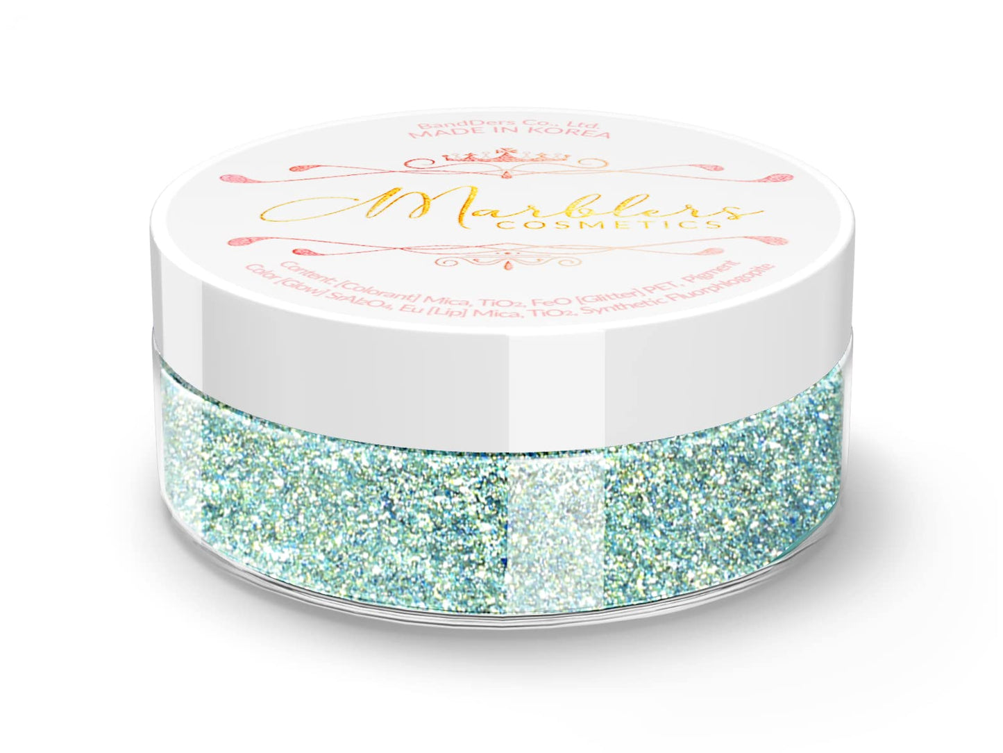 MARBLERS Chunky Natural Mica Powder [Steel Blue Pearl] 0.11oz (3g) | Highly Pigmented | Non-Toxic, Vegan, Cruelty-Free | Eyeshadow, Body Butter, Nail