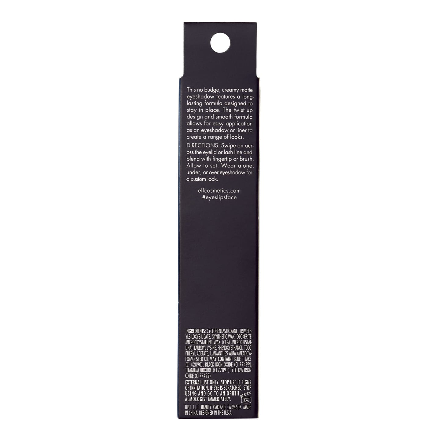 e.l.f. No Budge Matte Shadow Stick, One-Swipe Cream Eyeshadow Stick, Long-Wear & Crease Resistant, Matte Finish, Vegan & Cruelty-Free, Out Of Sight