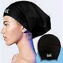 Extra Large Swim Cap for Very Long Hair, Silicone Shower Cap for Braids and Dreadlocks, Keeps Hair Dry While Swimming or Showering, Women and Men